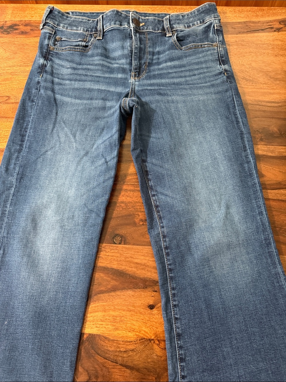 American Eagle Outfitters Mid-Blue Slim Straight Jeans